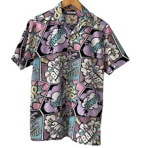 Drill Clothing "Oh Snap" Graphic Comic Button Down Men's Medium